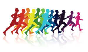 Runners on the road